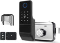 Waterproof Tuya WiFi Smart Door Lock Digital Password Double Fingerprint Electronic Rim Lock for Outdoor Iron Gate Door