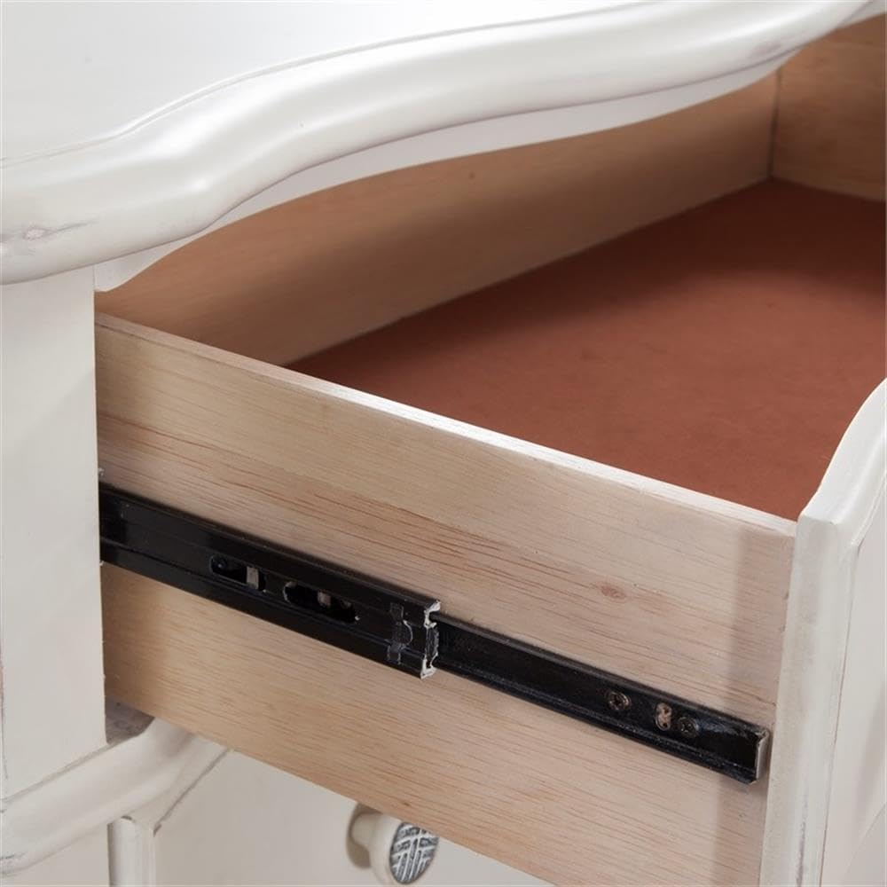 American Woodcrafters Rodanthe Dove White Three-Drawer Wood Nightstand