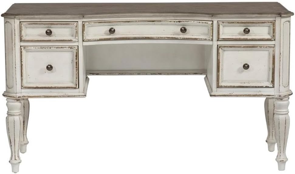 Liberty Furniture Industries Magnolia Manor Vanity Desk, W54 x D18 x H30, White