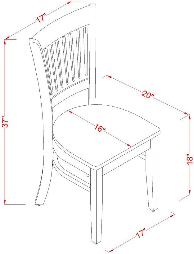 East West Furniture KEVA7-ESP-W 7 Piece Dining Set Consist of an Oval Dining Room Table with Butterfly Leaf and 6 Wood Seat Chairs, 42x60 Inch, Espresso