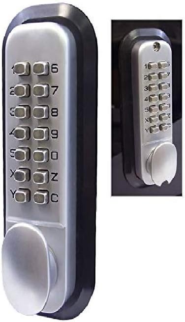 All-Weather Double Keypad Mechanical Keyless Door Lock (Satin Chrome)