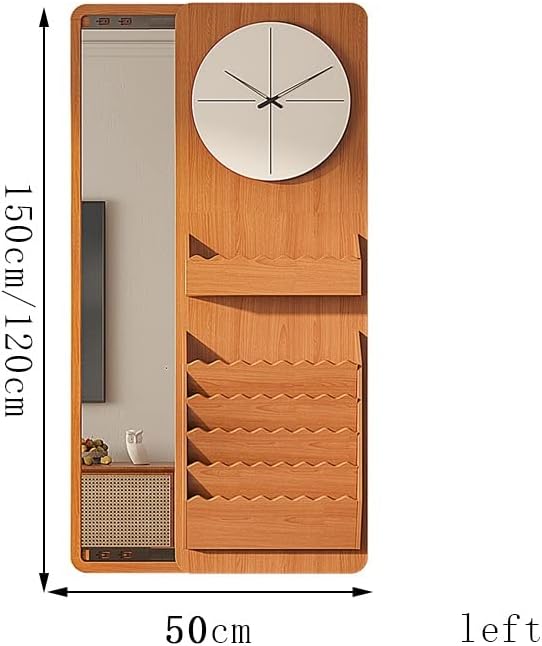 moisture Vanity Set Wall-Mounted Sliding Dressing Mirror and Dressing Table Integrated, Bedroom Full-Length Mirror with Storage Bracket Vanity Makeup Table Set (Color : A, Size : 150CM)