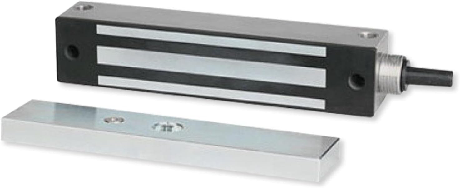 Seco-Larm E-946FC-600Q Electromagnetic Gate Lock, 600-lb Holding Force, Face or Surface Mount For Indoor and Outdoor Applications, Water Resistant and Vandal Resistant