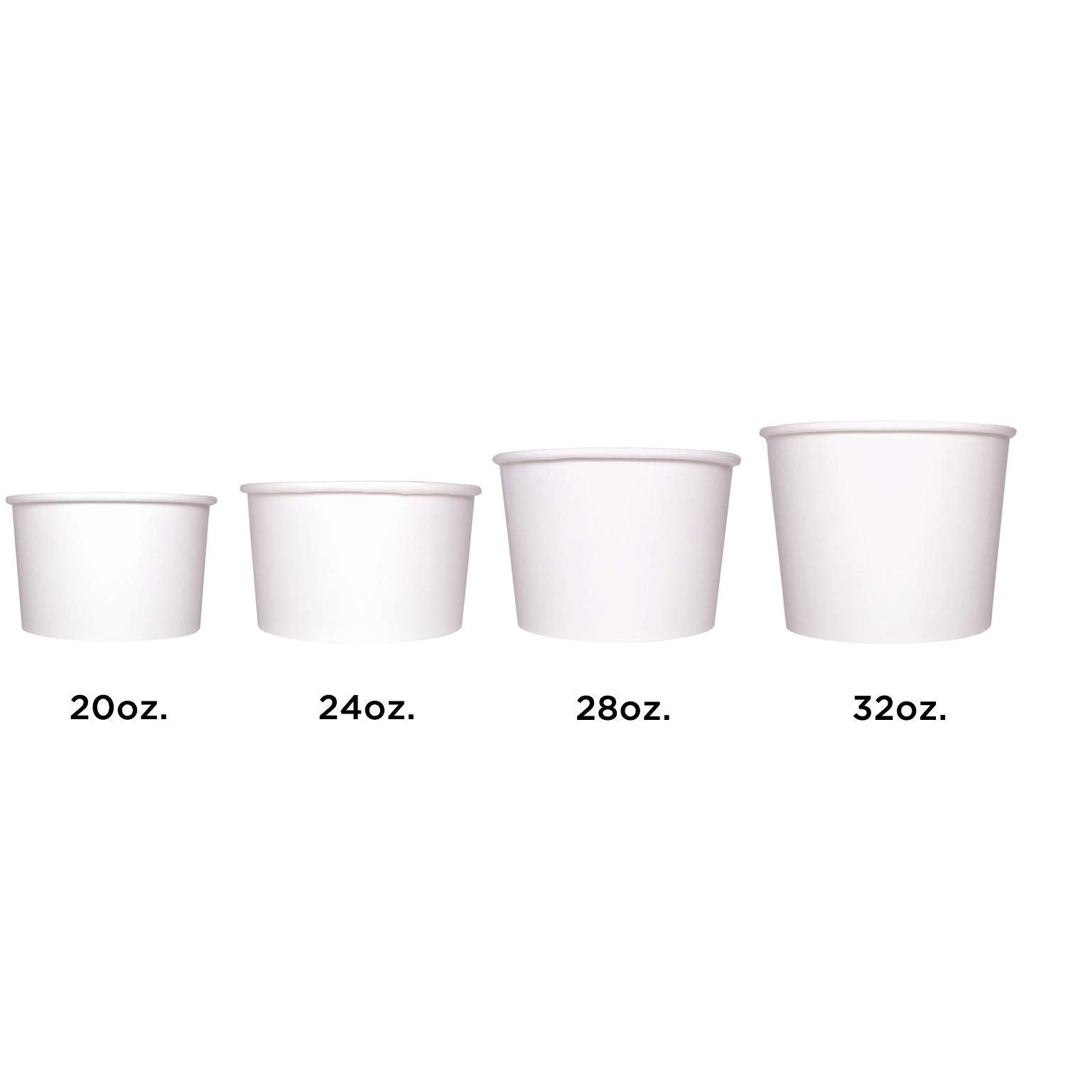Karat [24oz - 600 ct] Paper Soup Bowls for Hot/ Cold Food - Ideal for Soup, NoodIes, Pasta and Snacks - White (C-KDP24W)