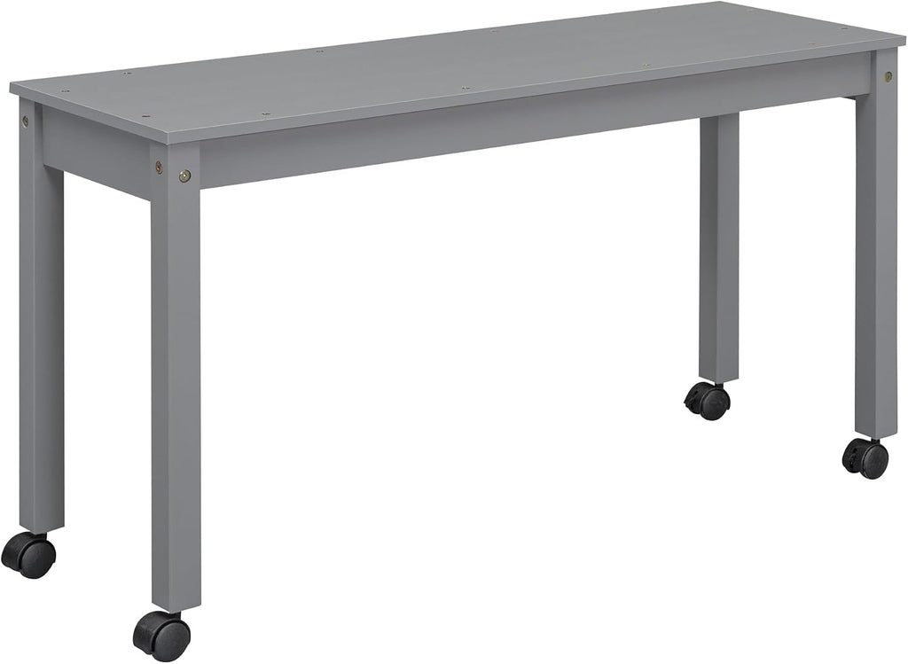 JIVOIT Twin Size Low Loft Bed with Retractable Writing Desk, Storage Bed with 4 Drawers and Shelves, Wooden Loft Bed with Lateral Portable Desk for Kids Teens Adults Bedroom (Gray,Twin,9)