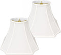Royal Designs, Inc. BS-714-16WH-2 Square Inverted Corner Bell Basic Lamp Shade, 7 x 16 x 11.5, White, 2-Pack