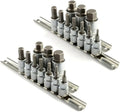 20pc 3/8' & 1/2' Dr. Chrome Vanadium Hex Bit Socket Set (METRIC & SAE) Key Allen,Jikkolumlukka