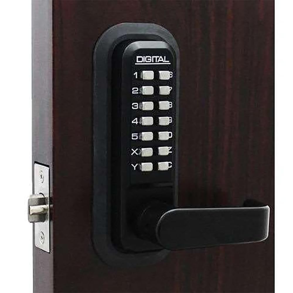 Lockey USA 2835JB Mechanical, Keyless Lever Lock, Jet Black