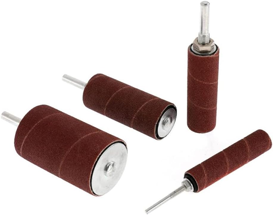 Sanding Drum Sander Tool Kit Set with Case for Drill Press Sanding Machine Kit Sandpaper for Drill Press Rotary Tools Grinding,as shown