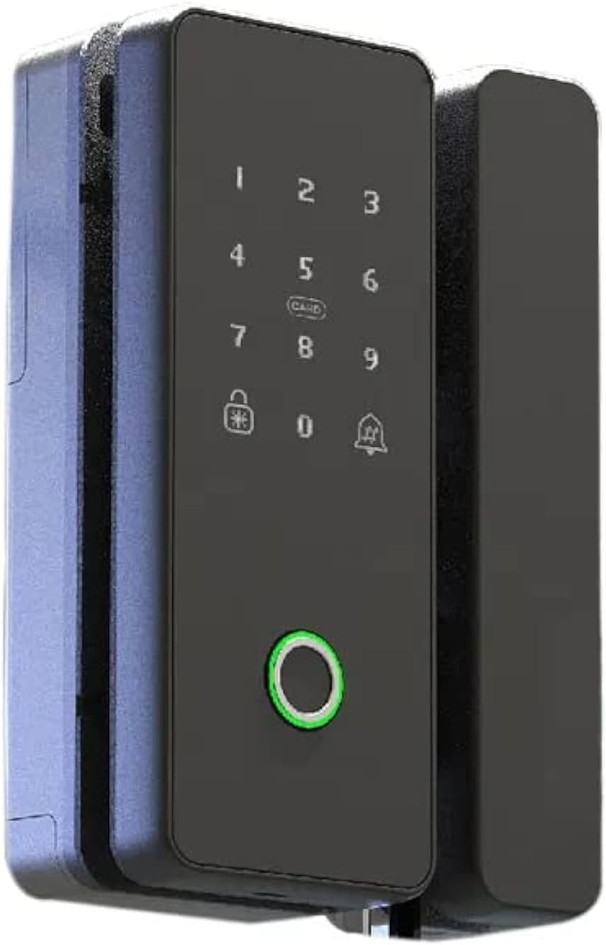 Frameless Remote Control Digital Sliding Swing Door Smart Lock for Glass Door