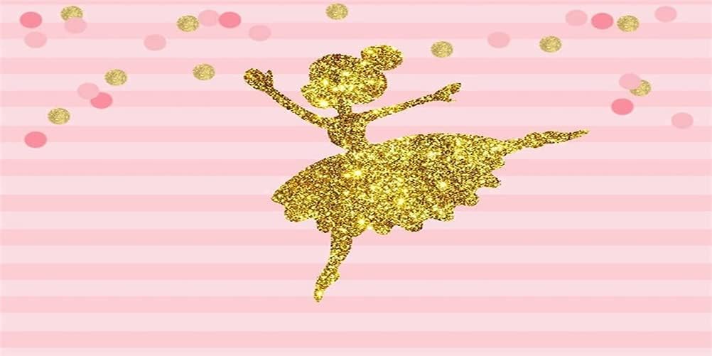 AOFOTO 20x10ft Abstract Little Girl Ballerina in Tutu Dress Dancing Background Baby Shower Party Decoration Photography Backdrop Kid Children Ballet Birthday Banner Photo Studio Props Vinyl Wallpaper