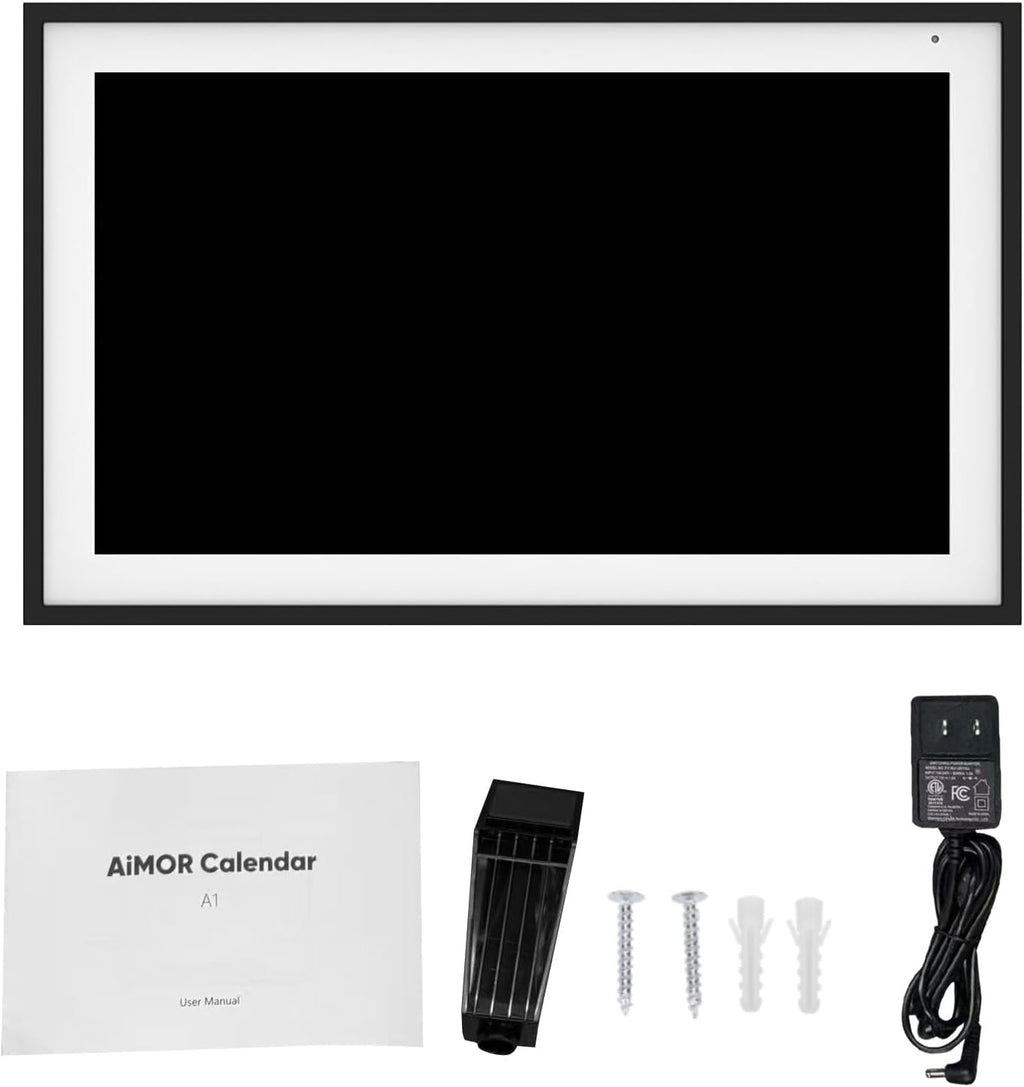15.6 Inch Smart Digital Calendar, 1920x1080 FHD Touchscreen Family Planner with 64GB Storage, Syncs Phone Calendars and Photos, for Wall Mounted (US Plug)