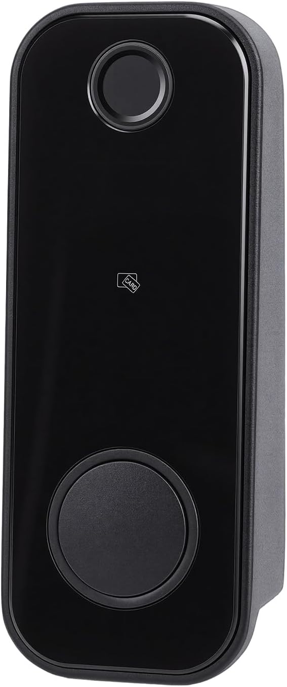 AUNMAS Smart Aluminum Gate Lock, Dual Access Electronic Fence Lock with Five Unlock Methods Including Fingerprint Card Key for Outdoor Garden Fence Gates