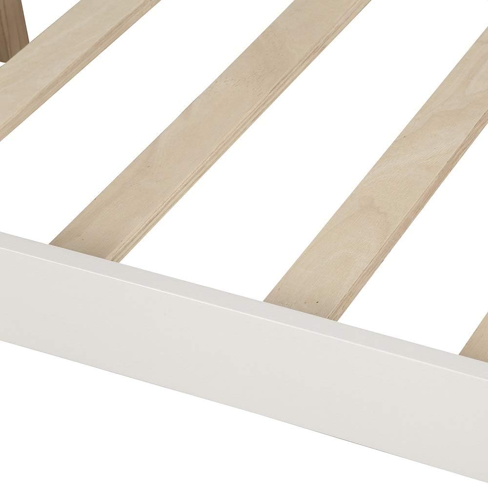 Harper & Bright Designs Wooden Daybed Full Size Frame, Classic Sofa Day Bed with Wood Slats Support & Wood Legs for Living Room, White