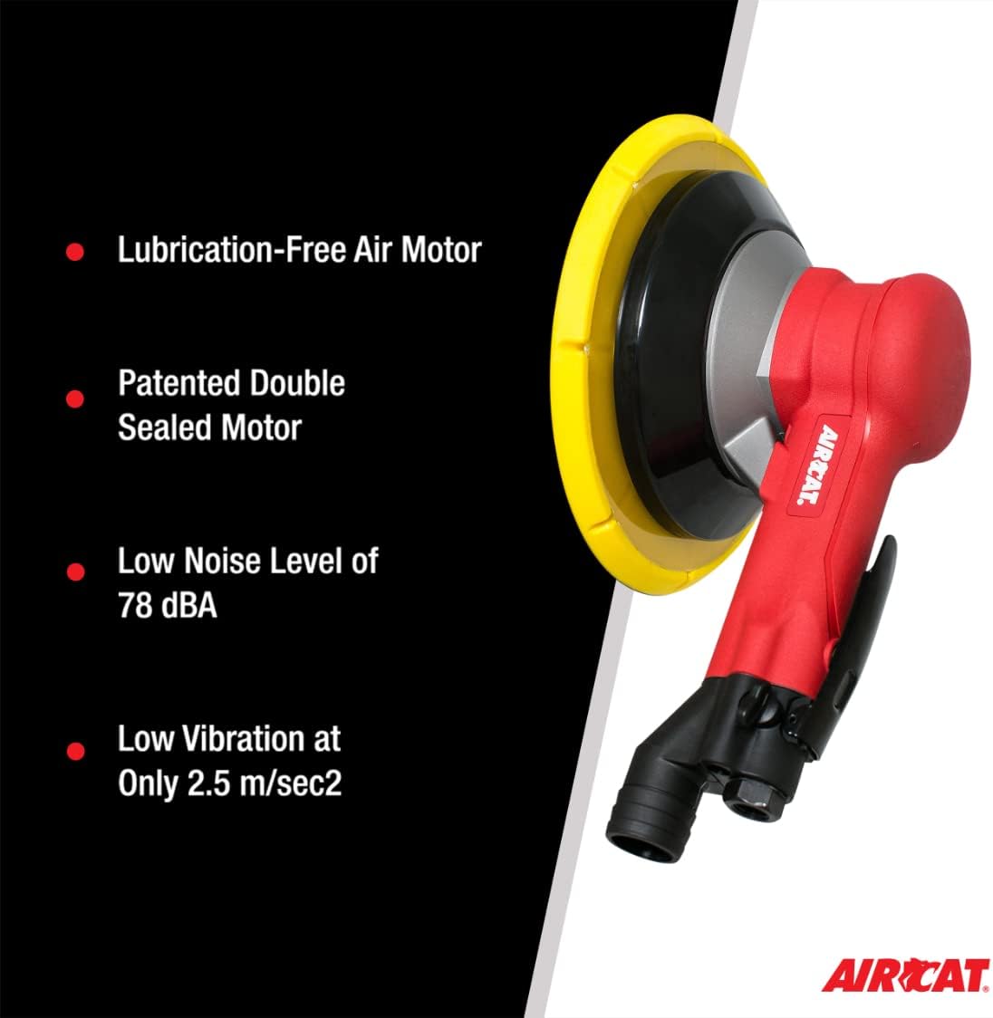 AIRCAT Pneumatic Tools 6700-8GCV: Central Vac Geared Planetary Motion Sander 900 RPM
