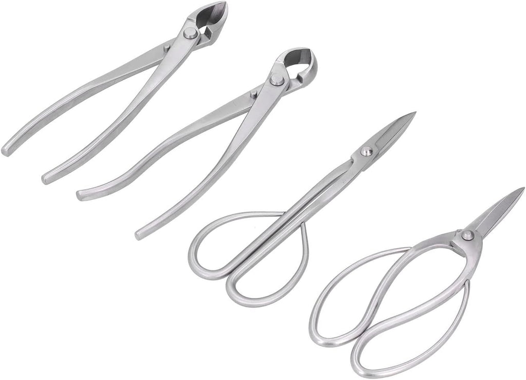 Bonsai Tool Set Stainless Steel Pruning Shears and Knob Cutter, Gardening Scissors Kit with Protective Bag - Durable Sharp Blades, Ergonomic Handle for Bonsai and Garden Care