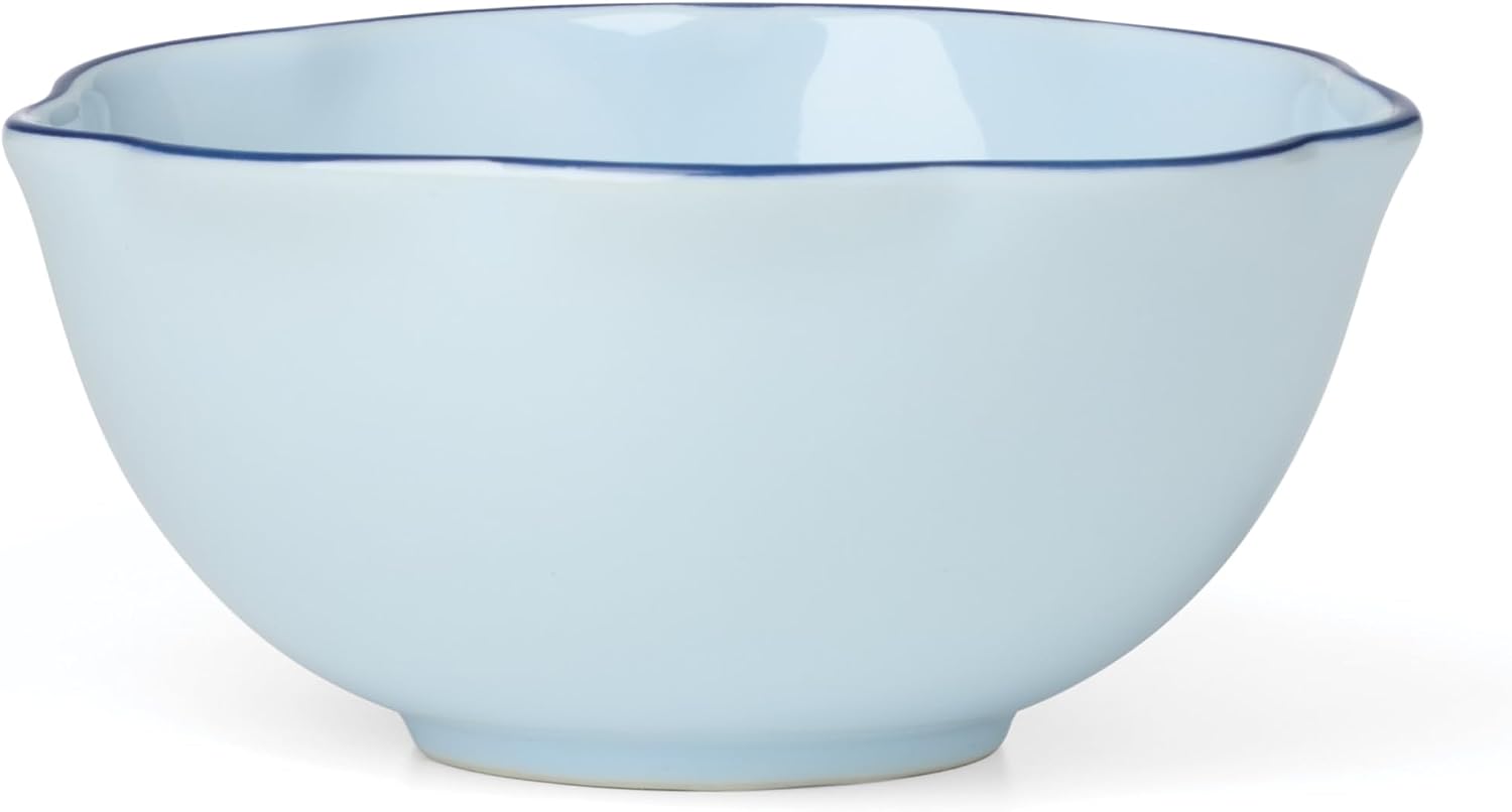 Kate Spade Dinnerware Set, Garden Party Blue 16-Piece Dinnerware Set, Service For 4, Stoneware Material, Dishwasher Safe, Microwave Safe, Home, Bowls, Dish Sets, Dinner Dishes (Blue, 16 Pieces)