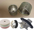 Stone Marble Ceramic Profile Shaping Wheel 3/4' Full Bullnose 1 3/8' Granite Porcelain core Drill bit Grinding Drum for Floor Tile countertop refinishing Sink Hole enlarging Cut Polish