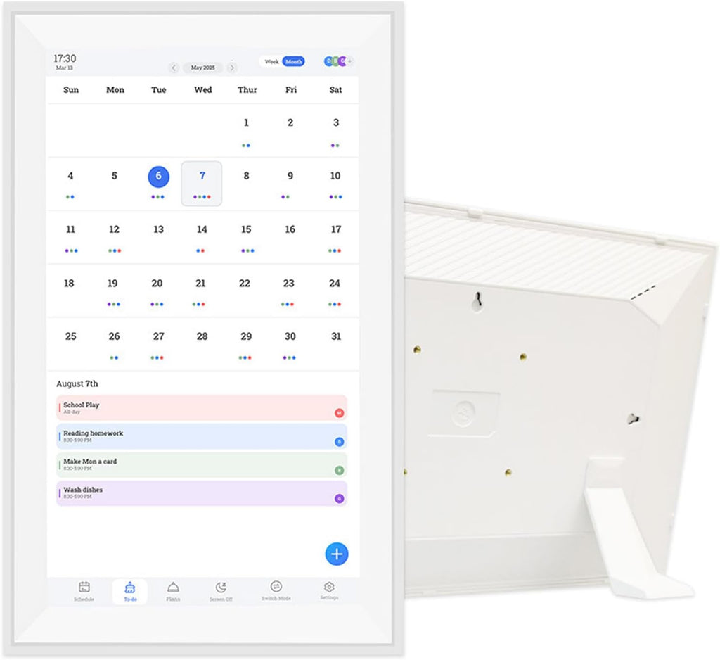 AUNMAS 15.6 Inch Smart Digital Calendar, 1080P LCD Touch Screen WiFi Connection Family Schedules Meal Planner Touch Screen Chore Chart (US)
