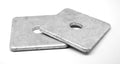 1/2' x 2' x 0.195 Square Plate Washer Low Carbon Steel Hot Dip Galvanized Pk 100