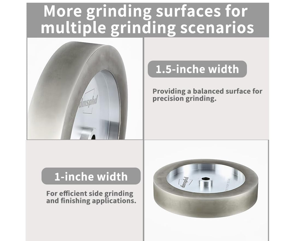 CBN Grinding Wheels 8inch 80 Grit,5/8' Bore, 1.5' Wide,Suitable for Sharpening Woodturning and HSS Tools (80 Grit)