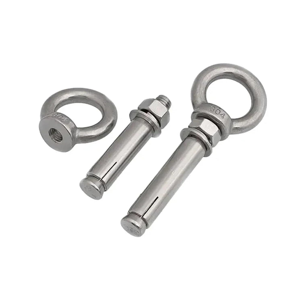 Anchor Bolts,Expansion Bolt, M6-M20 Sleeve Anchor Concrete Expansion Eye Bolt Stainless Steel Installation Artifact Hook Universal with Ring Screws(200mm,M12 1Pc)