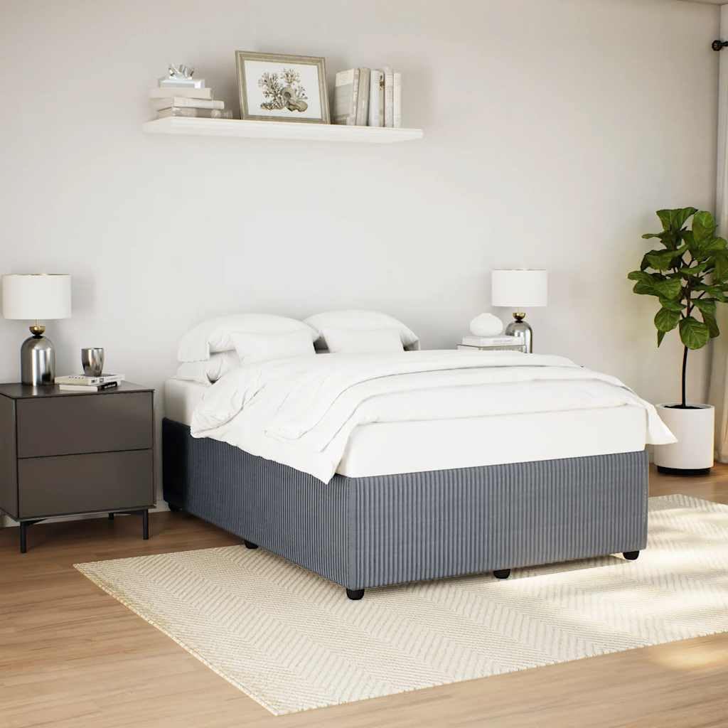 Dark Gray Velvet Bed Frame with Sturdy Plywood and Pine Construction, Breathable Fabric for Comfort, Easy Assembly with Two People, 4-Piece Set for Master or Guest Room