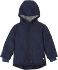 Ecoable Organic Boiled Merino Wool Jacket Kids, Hooded Coat Boys Girls, Made in Germany