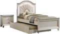 Furniture of America FOA Devado 3-Piece White Wood Bedroom Set - Full + Nightstand + Trundle