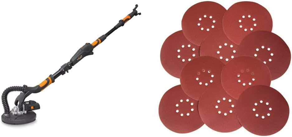 WEN 6369 Variable Speed 5 Amp Drywall Sander Bundle with 80-Grit Sandpaper