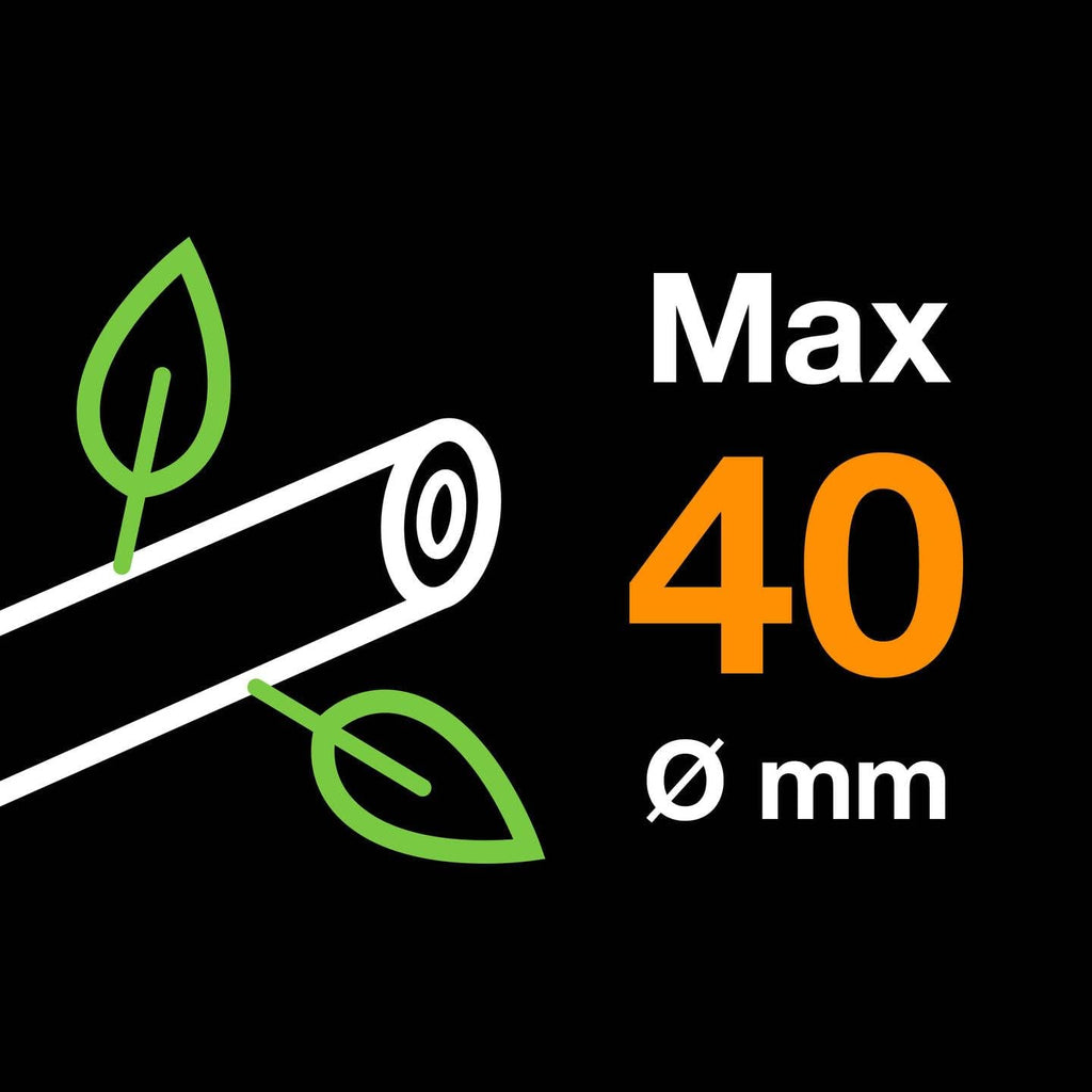 Fiskars PowerGear Lopper Bypass, Scissor Head (M) L76, Patented Mechanism PowerGear II, Cutting Diameter : 2.8 cm, Hardened steel blades with non-stick coating, Length: 56 cm, Black/Orange, 1001553