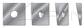 (1800 pcs) 1/4', ID=9/32', OD=11/16', THK=0.16', Square Beveled Malleable Levelling Washers, Type A, Cast Iron, Hot Dip Galvanized