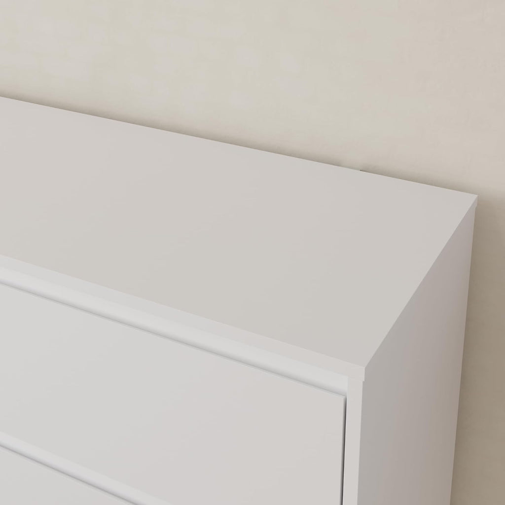 Bobve 70.9' Dresser for Bedroom with 9 Drawers, Large Modern Chest of Drawers with Deep Drawers, Wide Double Dresser Handle Free, Storage Organizer for Bedroom, Living Room, Hallway (White)