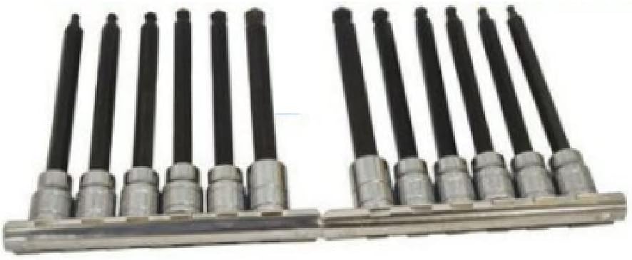 12pc 3/8'dr 5' Extension SAE+Metric BALL POINT HEX KEY BIT SOCKET SET