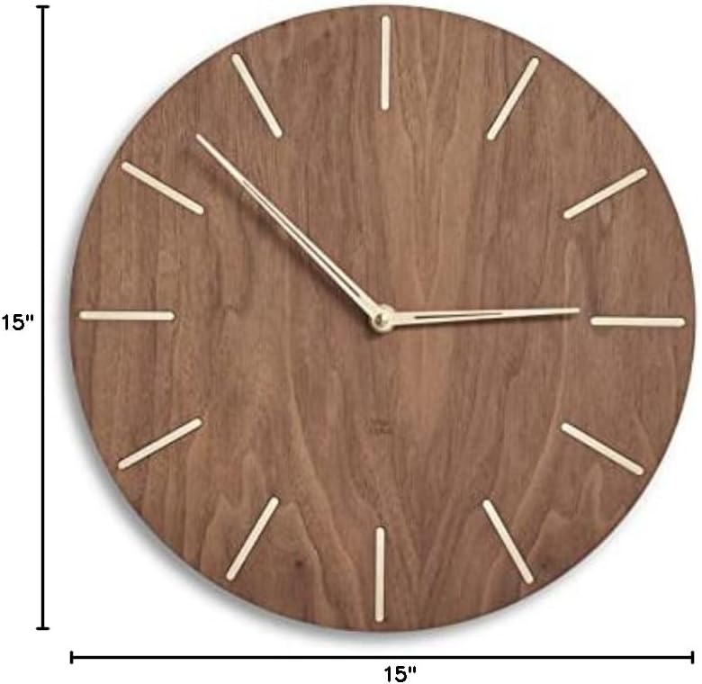 Mid Century Style Wood Wall Clock | Modern Silent Clock Wood Clock Beautiful Home Decoration Wooden Wall Clock (24 Inch)