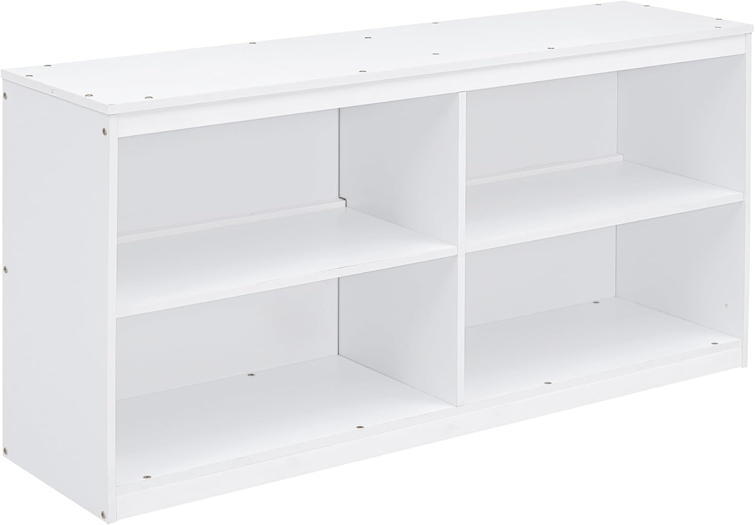 JIVOIT Full Size Low Loft Bed with Retractable Writing Desk, Storage Bed with 4 Drawers and Shelves, Wooden Loft Bed with Lateral Portable Desk for Kids Teens Adults Bedroom (White,Full,9)