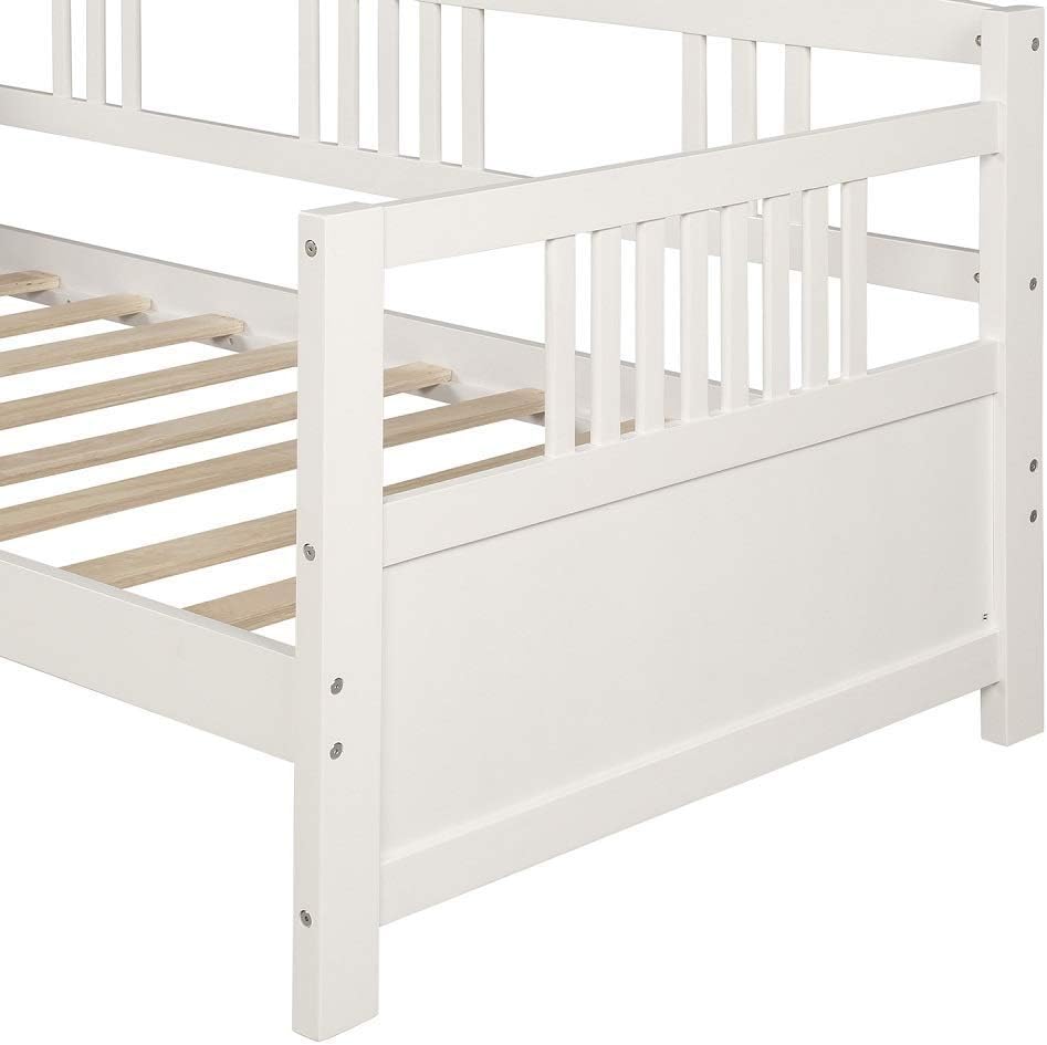Harper & Bright Designs Twin Daybed Frame, Solid Wood Daybed Frame,No Box Spring Needed, White Daybed
