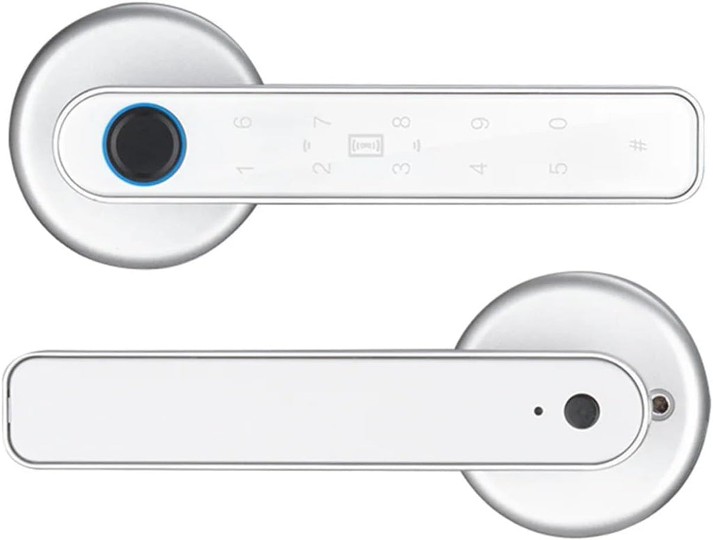 WiFi Outdoor Waterproof Smart Lock Fingerprint Biometric Digital Lock with Remote Control Electronic Lock Smart Door Lock(White 1pc)