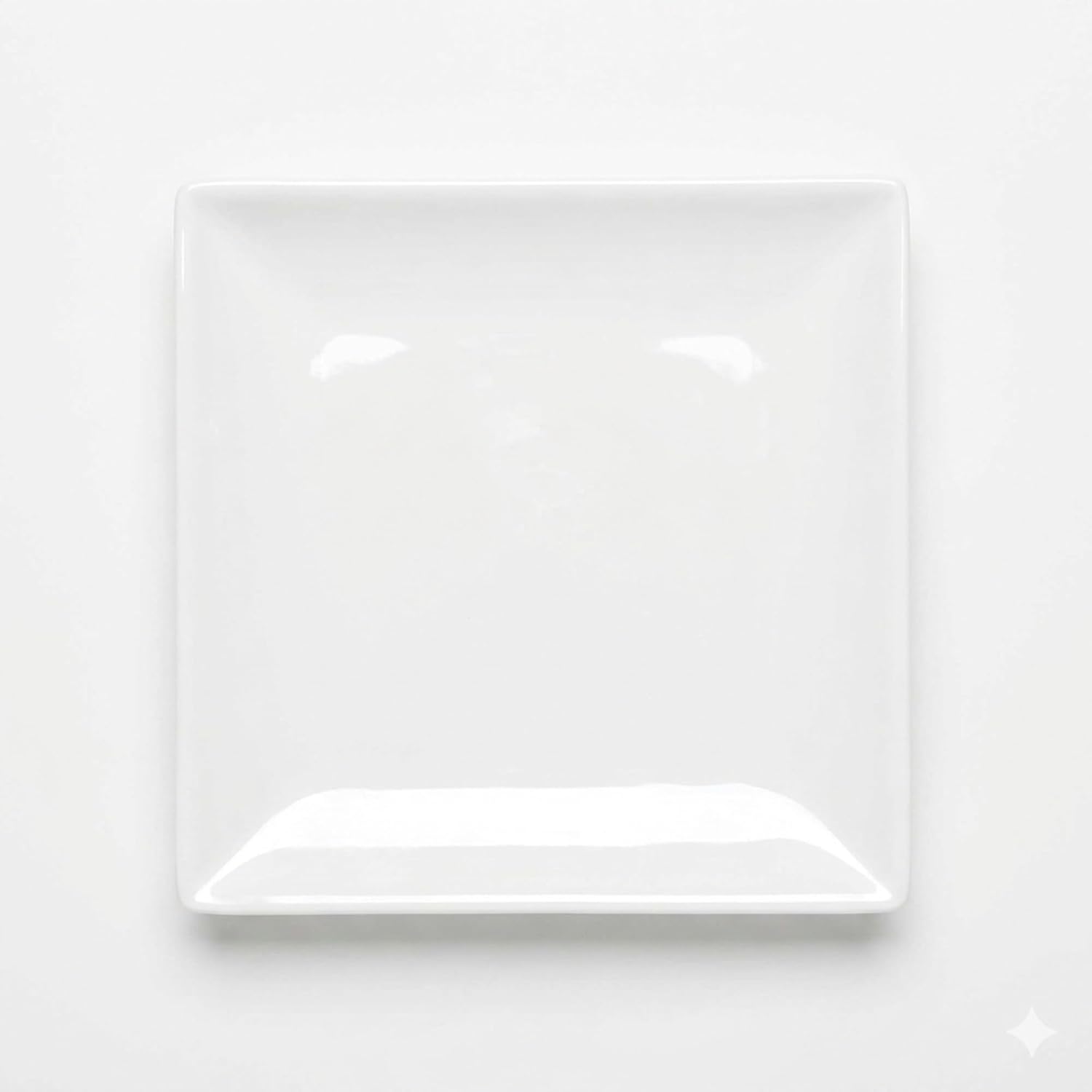 TrueCraftware- 7-1/4' x 7-1/4' Square Plate Classic White Dinnerware Melamine Set of 12- Dishwasher Safe Reusable Dinner Plates Durable Lightweight Dinnerware for Dinner Dishes