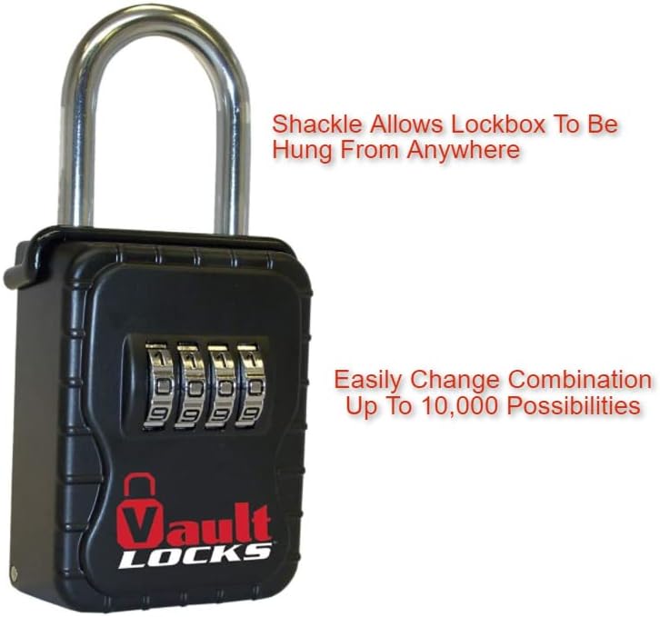 Key Lockbox Hide A Key Outdoor Hanging Lock Box Keysafe for Keys with Set Your Own 4 Digit Combination Code - Vault Locks 3200 (12)