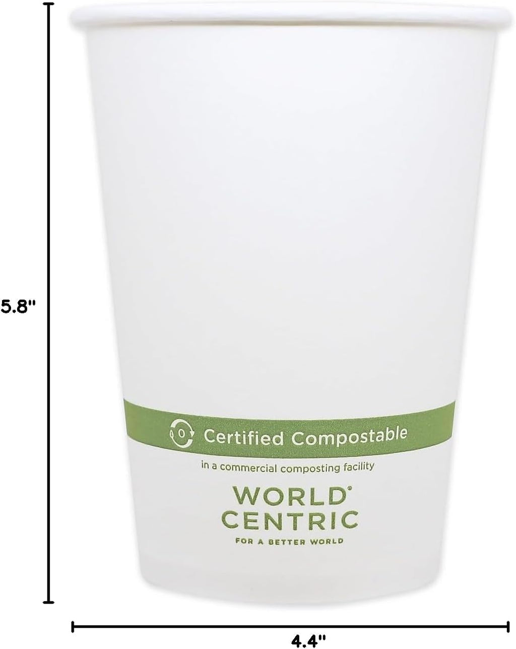 World Centric Paper Bowls, 32 Oz, 4.4' Diameter X 5.8'h, White, 500/carton