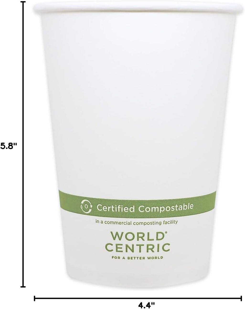 World Centric Paper Bowls, 32 Oz, 4.4' Diameter X 5.8'h, White, 500/carton