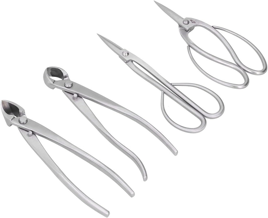 Bonsai Tool Set Stainless Steel Pruning Shears and Knob Cutter, Gardening Scissors Kit with Protective Bag - Durable Sharp Blades, Ergonomic Handle for Bonsai and Garden Care