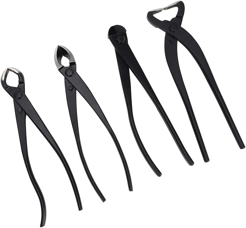 Secateurs Set,4pcs Multifunctional Bonsai Garden Pruning Kit with Storage Bag,Professional High Carbon Alloy Steel Blade Bypass Hand Pruner