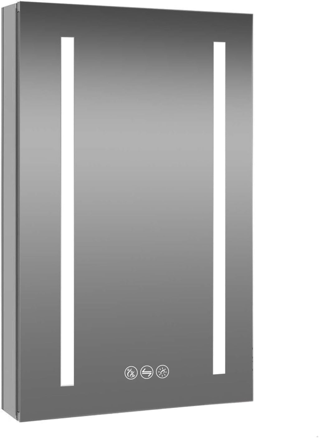 Blossom LED Medicine Cabinet Mirror for Bathroom, 24x32 Inch - Lighted Medicine Cabinet with Mirror - Recessed or Surface Makeup Mirror, Anti-Fog, Adjustable Brightness - P1(M)-24-Right Hinge