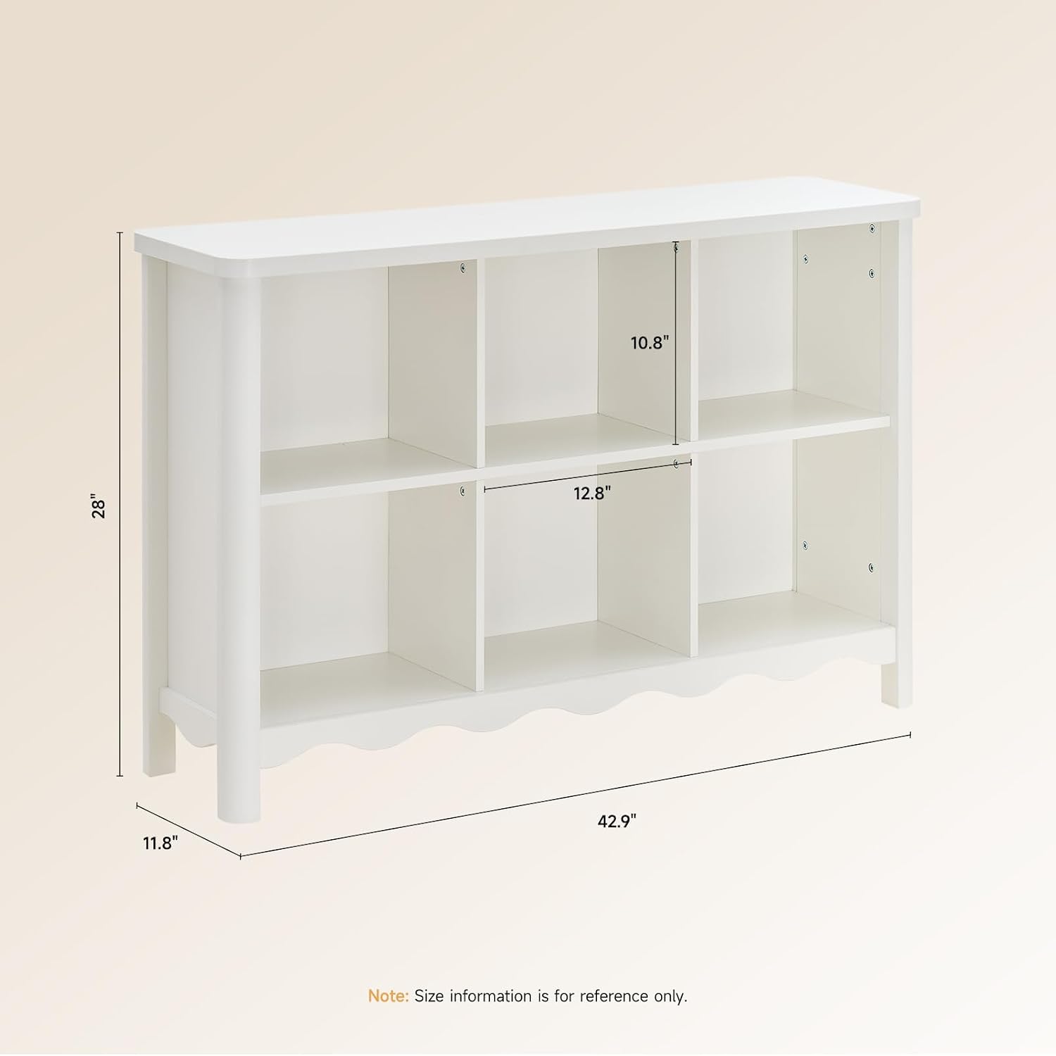 ONBRILL 6 Cube Storage Organizer Shelf, Bookshelf and Toy Storage Organizer for Kids Rooms, Small Book Shelf for Child, Display Cabinet Bookcase for Living Room, Study Room, Office (White)