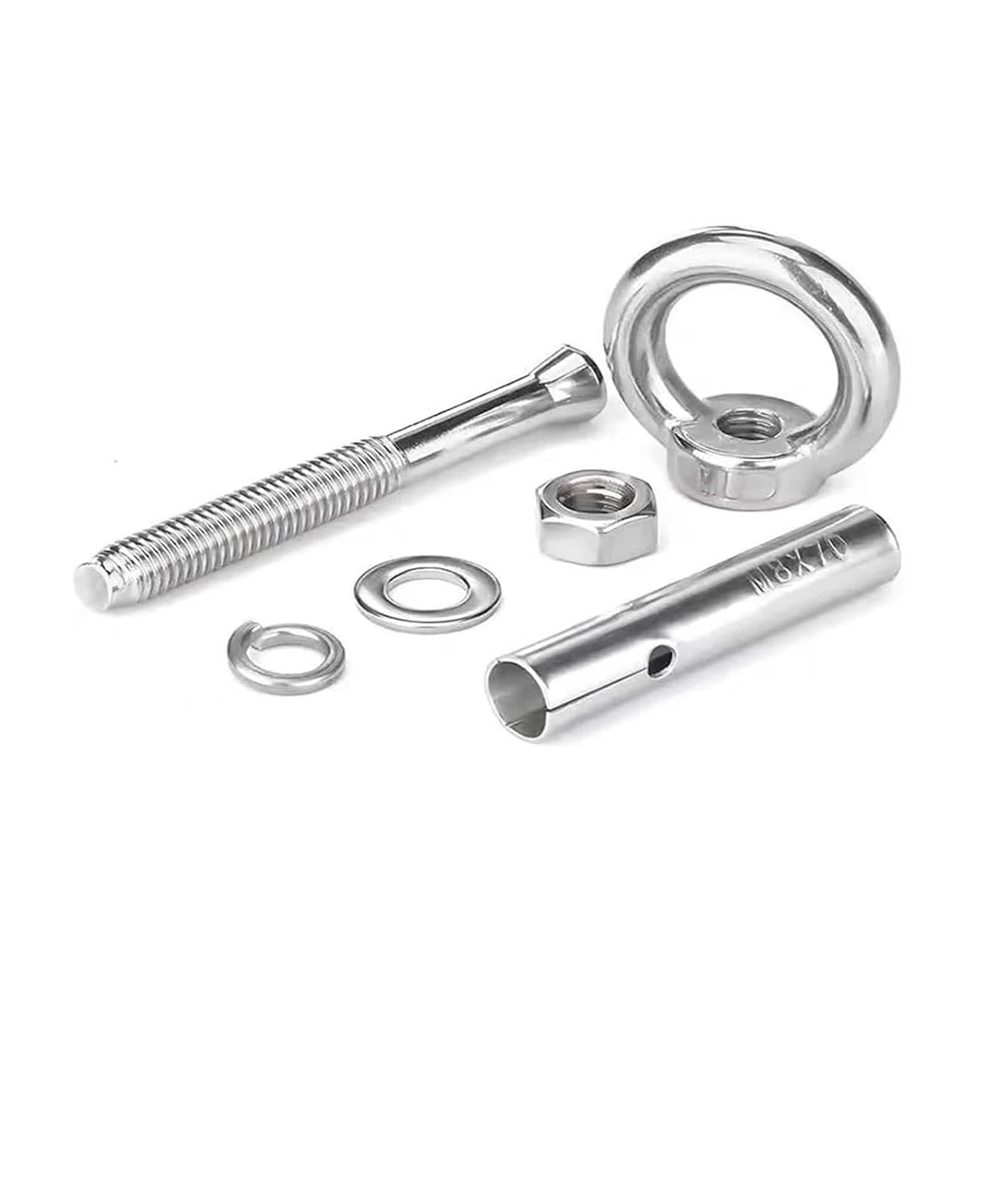 Anchor Bolts,Expansion Bolt, 304 Stainless Steel Sleeve Anchor Concrete Expansion Eye Bolt Installation Artiifact Hook Long Universal Ring Screws(M16,120mm)