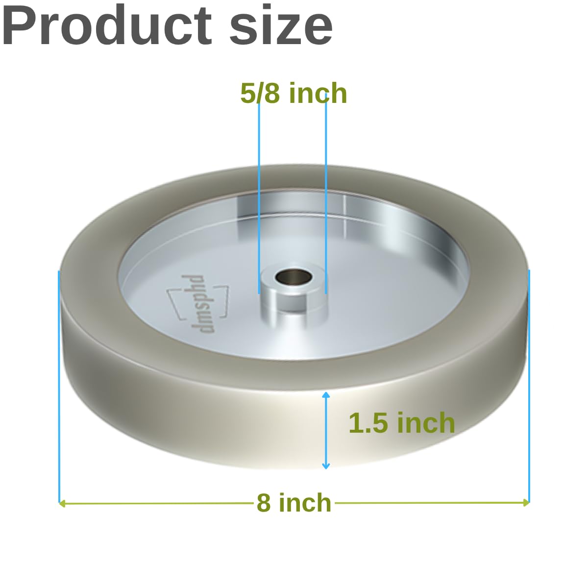 CBN Grinding Wheels 8 inch 350 Grit,5/8' Bore, 1.5' Wide,Suitable for Sharpening Woodturning and HSS Tools (350 Grit)