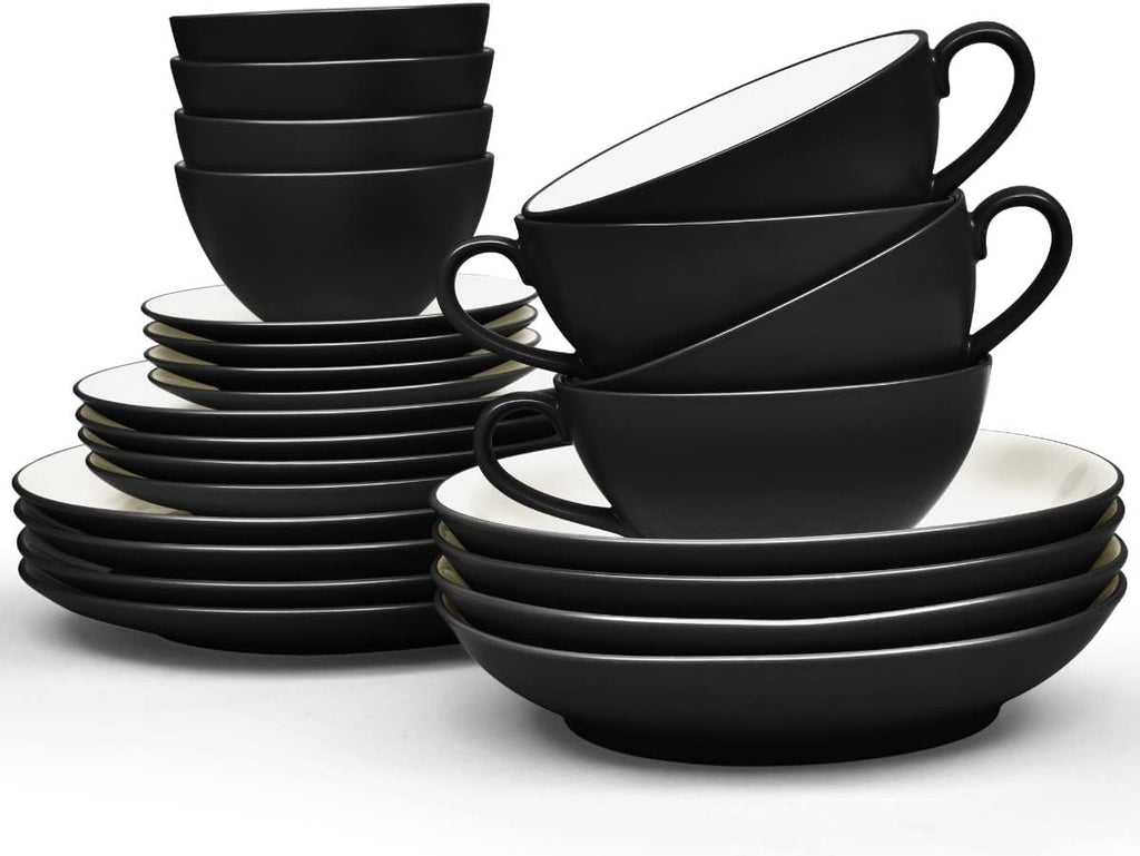 Noritake Colorwave Graphite 24-Piece Dinnerware Set, Service for 4
