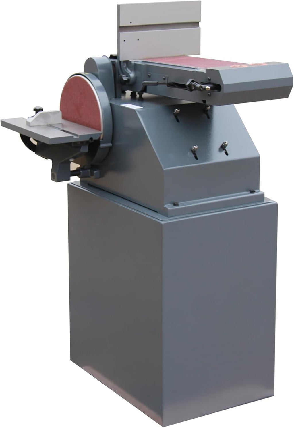 Belt and Disc Sander, 6x48 Belt, 10in Disc, KAKA INDUSTRIAL BTM-250 | Tilting tables for angled sanding